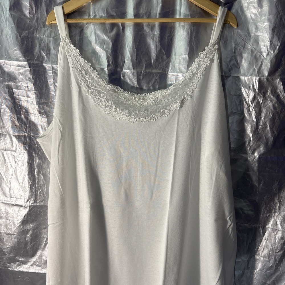 Avon White Cotton Lace Chemise Nightgown Lingerie Size‎ 3X Brand New - Picture 2 of 6